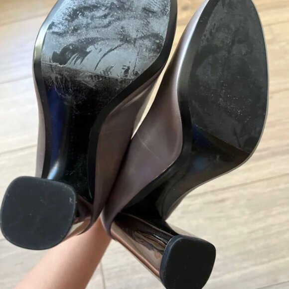 Zara Metallic Block Heel Shoes EUR 37 - Picture 5 of 5